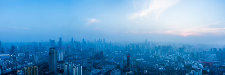 A city skyline